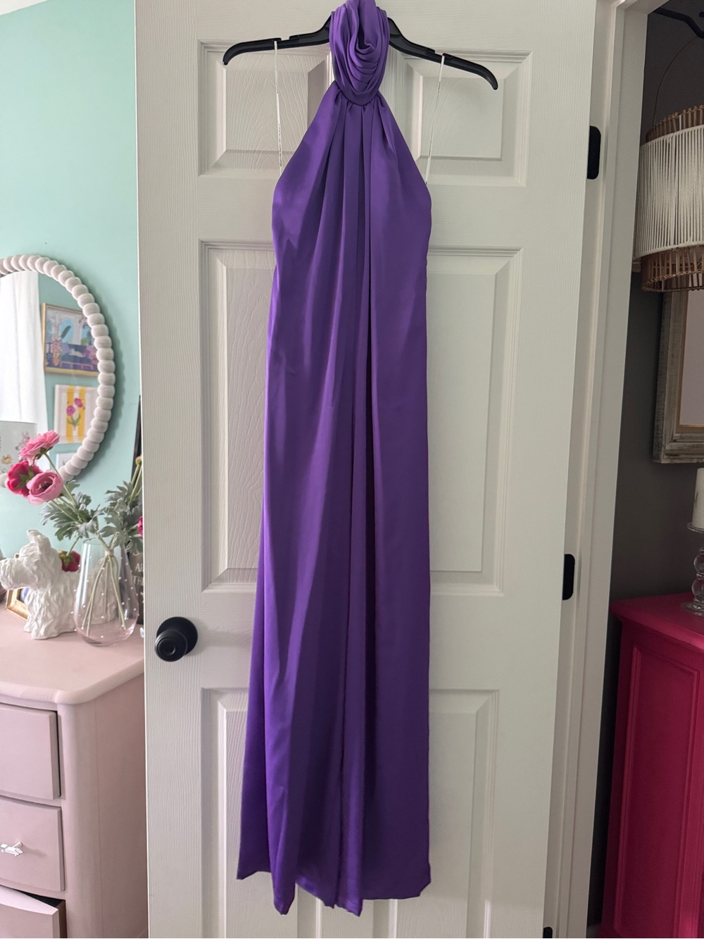 Anthropologie Katie May Purple Halter Evening Jumpsuit NWT Small